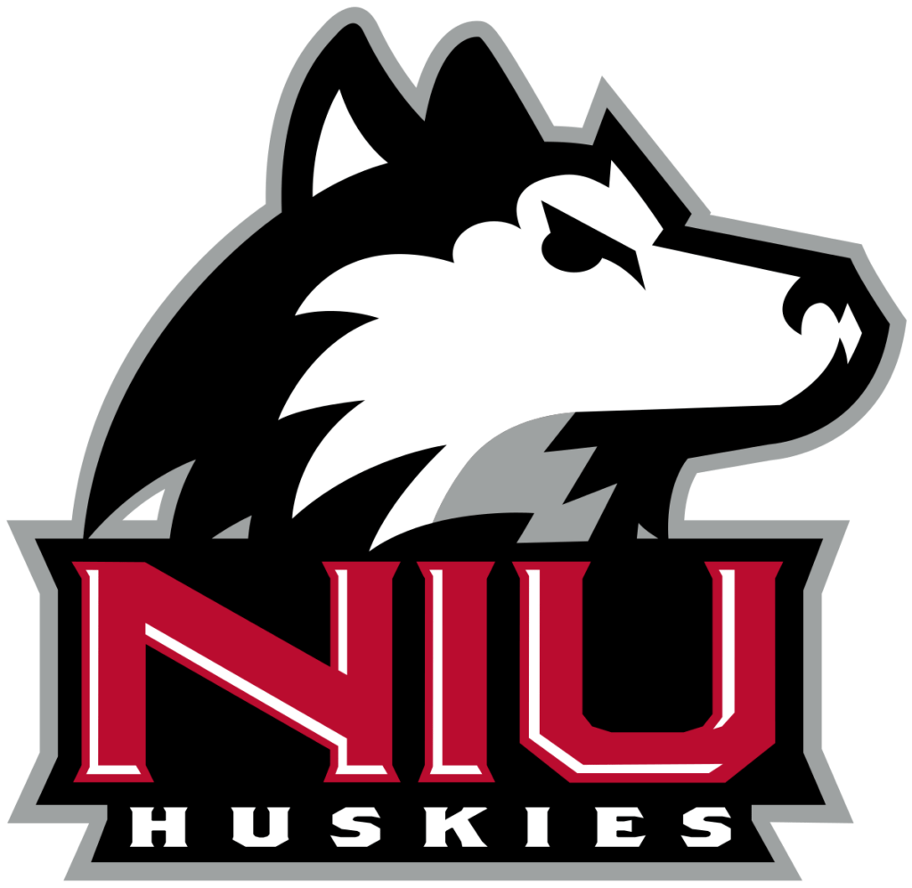 NIU huskies logo of a wolf